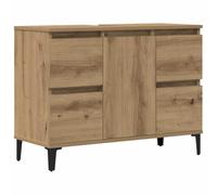 vidaXL Armoire d'évier Chêne artisanal 80x33x60 cm Bois d'ingénierie Meuble sous lavabo