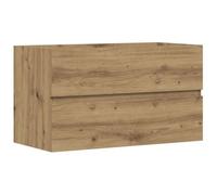 vidaXL Armoire d'évier chêne artisanal 90x38,5x45 cm bois d'ingénierie Marron G