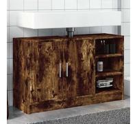 vidaXL Armoire d'évier Chêne fumé 90x29x55 cm