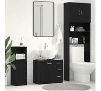 Vidaxl Armoire d'évier chêne noir 63x30x54 cm Bois d'ingénierie