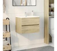 Armoire d évier Chêne sonoma 60x38,5x45 cm Aggloméré