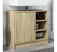 vidaXL Armoire d'évier chêne Sonoma 63x29x55 cm Bois d'ingénierie, Armoire de Salle de Bain, Armoire de Rangement Salle de Bain, Meuble lavabo de Salle de Bain