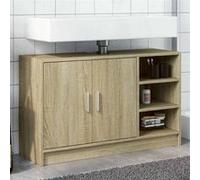 vidaXL Armoire d'évier chêne Sonoma 90x29x55 cm Bois d'ingénierie, Armoire de Salle de Bain, Armoire de Rangement Salle de Bain, Meuble lavabo de Salle de Bain