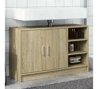 vidaXL Armoire d'évier chêne sonoma 90x29x55 cm bois d'ingénierie Marron