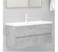 vidaXL Armoire d'évier Gris béton 100x38,5x45 cm Aggloméré