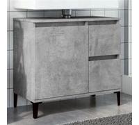 vidaXL Armoire d'évier gris béton 65x33x60 cm bois d'ingénierie
