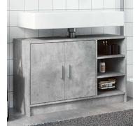 vidaXL Armoire d'évier gris béton 90x29x55 cm