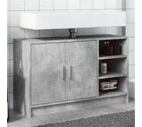vidaXL Armoire d'évier gris béton bois d'ingénierie 90x29x55 cm