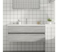 vidaXL Armoire de lavabo Sonoma gris 100x38,5x45 cm Bois d'ingénierie