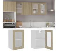 vidaXL Armoire en verre suspendue Lyon Chêne Sonoma bois d'ingénierie 40x31x60 cm