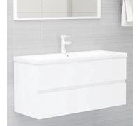 VidaXL Armoire évier avec lavabo blanc 100x38.5x45 cm