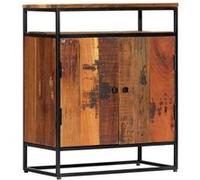 vidaXL – Armoire latérale – Bois de récupération massif et acier – 60x35x76 cm – Brun G
