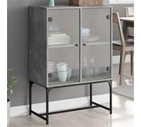 vidaXL Armoire latérale - Gris béton