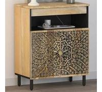 vidaXL Armoire latérale 60x33x75 cm bois massif de manguier Marron Rétro