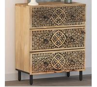 vidaXL Armoire Latérale, Buffet avec Tiroirs, Meuble de Rangement Salon Chambre à Coucher Salle à Manger, Rétro, Bois Massif 358215