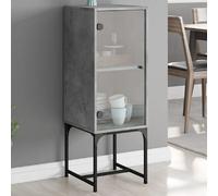 vidaXL Armoire latérale - Gris béton