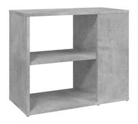 vidaXL Armoire Latérale, Table d'Appoint avec 2 Étagères, Meuble de Rangement, Organisateur de Salon, Scandinave, Gris Béton Bois d'Ingénierie