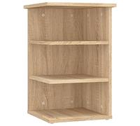 vidaXL Armoire Latérale, Table d'Appoint avec 3 Étagères, Meuble de Rangement, Organisateur de Salon, Moderne, Chêne Sonoma Bois d'Ingénierie
