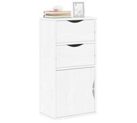 vidaXL Armoire latérale à tiroirs ODDA 40x24x79 cm bois massif pin Blanc