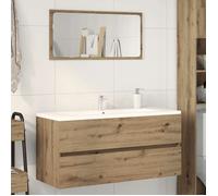 vidaXL Armoire lavabo Chêne artisanal 100x38,5x45 cm bois d'ingénierie