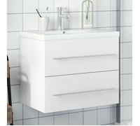 VidaXL Armoire lavabo avec bassin intégré - Blanc