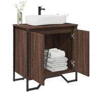 vidaXL Armoire lavabo de salle de bain chêne marron 60x35x60 cm, placard lavabo de salle de bain, meubles de salle de bain, 848658 Marron G