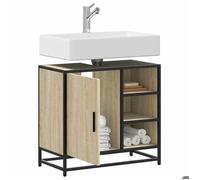 vidaXL Armoire lavabo de salle de bain chêne sonoma bois d'ingénierie, meuble de lavabo de salle de bain, meuble de salle de 849285