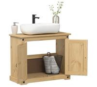 vidaXL Armoire lavabo de salle de bain Corona - bois de pin massif - 4002791