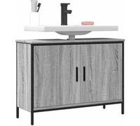 vidaXL Armoire lavabo de salle de bain sonoma gris 80x30x60 cm