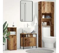 Vidaxl Armoire Lavabo De Salle De Bain Vieux Bois 60x30x60 Cm