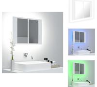 vidaXL Armoire LED pour miroir de salle de bain blanc 60x12x45 cm Acrylique - lavabos de salle de bain