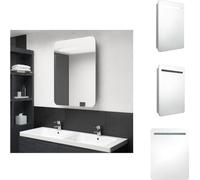 vidaXL Armoire LED pour miroir de salle de bain gris béton 60x11x80 cm - lavabos de salle de bain