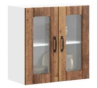 vidaXL Armoire Murale de Cuisine avec Porte vitrée Lucca Bois d'ingénierie Ancien