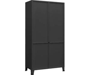 vidaXL Armoire métallique industrielle noire 90x50x180cm