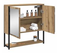 vidaXL Armoire Miroir Chêne Artisanal 60 x 16 x 60 cm | Un look sl t poli qui rehausse votre déco, Beaucoup de place pour tous vos indispensables,