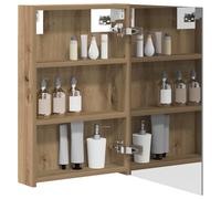 vidaXL Armoire Miroir de Salle de Bain avec étagère Chêne artisan, Cabinet Miroir Moderne, Rangement Murak, Étagères Chic, Pratiques pour Salle de Bain