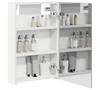 vidaXL Armoire Miroir de Salle de Bain Blanc 40 x 10,5 x 60,5 cm, Cabinet Miroir Moderne, Rangement Murak, Étagères Chic, Pratiques pour Salle de Bain