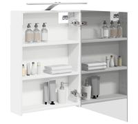 vidaXL Armoire Miroir de Salle de Bain Blanc 50 x 14,5 x 70 cm, Cabinet Miroir Moderne, Rangement Murak, Étagères Chic, Pratiques pour Salle de Bain