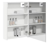 vidaXL Armoire Miroir de Salle de Bain Blanc 50 x 14,5 x 70 cm, Cabinet Miroir Moderne, Rangement Murak, Étagères Chic, Pratiques pour Salle de Bain