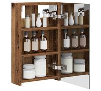 vidaXL Armoire Miroir de Salle de Bain Bois ancien 30 x 10,5 x 50 cm, Cabinet Miroir Moderne, Rangement Murak, Étagères Chic, Pratiques pour Salle de Bain