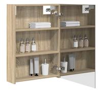 vidaXL Armoire Miroir de Salle de Bain Chêne Sonoma 50 x 14,5 x 70 cm, Cabinet Miroir Moderne, Rangement Murak, Étagères Chic, Pratiques pour Salle de Bain
