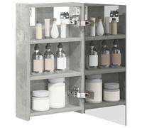 vidaXL Armoire Miroir de Salle de Bain Gris béton 30 x 10,5 x 50 cm, Cabinet Miroir Moderne, Rangement Murak, Étagères Chic, Pratiques pour Salle de Bain