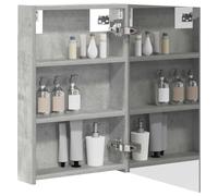 vidaXL Armoire Miroir de Salle de Bain Gris béton 40 x 10,5 x 60,5 cm, Cabinet Miroir Moderne, Rangement Murak, Étagères Chic, Pratiques pour Salle de Bain