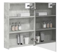 vidaXL Armoire Miroir de Salle de Bain Gris béton 50 x 14,5 x 70 cm, Cabinet Miroir Moderne, Rangement Murak, Étagères Chic, Pratiques pour Salle de Bain