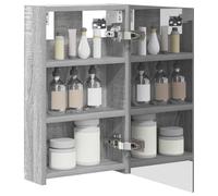 vidaXL Armoire Miroir de Salle de Bain Gris Sonoma 30 x 10,5 x 50 cm, Cabinet Miroir Moderne, Rangement Murak, Étagères Chic, Pratiques pour Salle de Bain