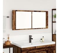 Vidaxl Armoire Miroir Led Bois Ancien 100x12x45 Cm