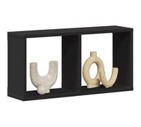 vidaXL Armoire murale 60x16x30 cm noir bois d'ingénierie, armoire murale flottante, étagère murale, vitrine murale, meuble 854878 Noir G