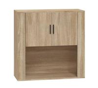 vidaXL Armoire Murale Armoire Suspendue Centre de Divertissement Flottante Salon Salle de Séjour Chêne Sonoma 80x33x80 cm Bois d'Ingénierie