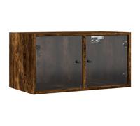 Vidaxl Armoire Murale Avec Portes En Verre Chêne Fumé 68,5x37x35 Cm Multicolore