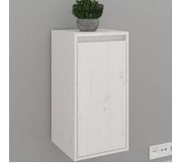 vidaXL Armoire murale 30 x 30 x 60 cm Blanc en bois de pin massif
